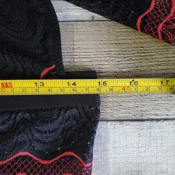 POPSI | "Casual Babe" Bralette Set in Black/Red sz XL - Picture 6 of 8